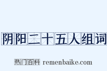 阴阳二十五人组词是什么意思的图片